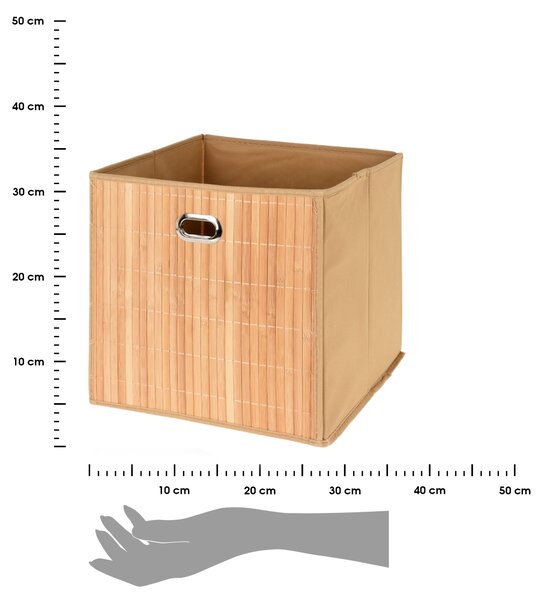 Úložný box Bamboo, 30,5x31x31 cm, hnědá