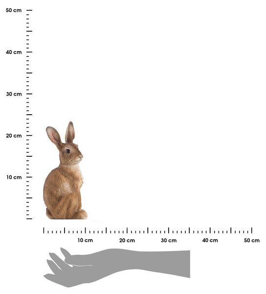 Zahradní figurka z polyresinu Mat, 23 cm, hnědá
