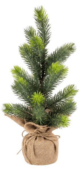 Umělý vánoční stromek LITTLE SPRUCE s LED osvětlením, 37 cm