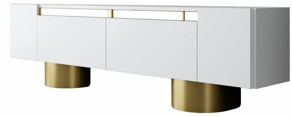 Televizní stolek Bohem White and Gold