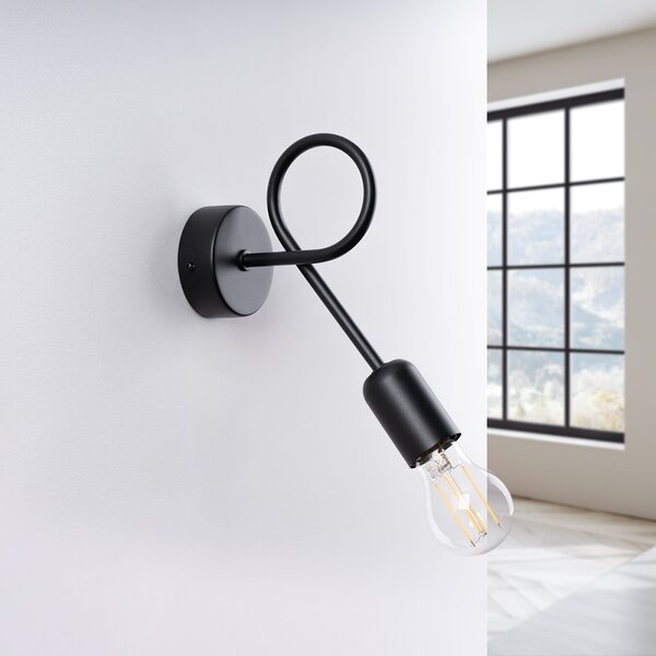 Sollux Lighting Nástěnné svítidlo LOOP černé