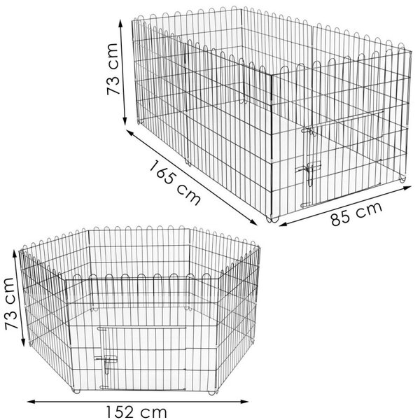 Skladací ohrádka pro psa - výběh pro štěnata 152x73 cm SPRINGOS PA1015