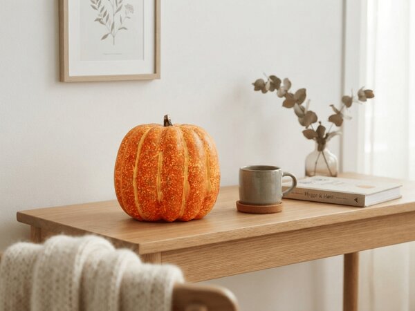 Podzimní dekorace dýně PUMPNIRA 15x14 cm, oranžová