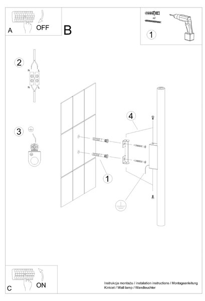 Sollux Lighting Nástěnné svítidlo PASTELO 2 olivově zelené