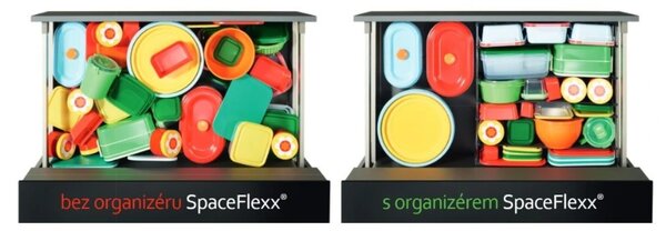 IN-DURO Flexibilní organizér SpaceFlexx na plastové krabičky 52 x 47 x 13 cm