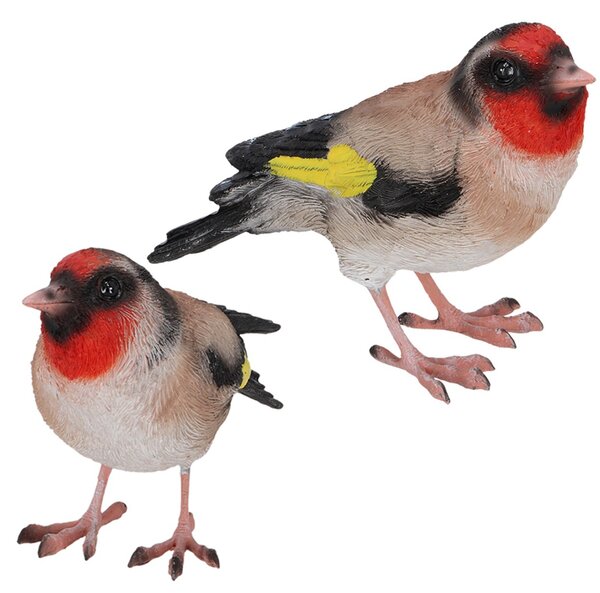 Zahradní figurka z polyesterové pryskyřice Bird, 12x8,5 cm, vícebarevná