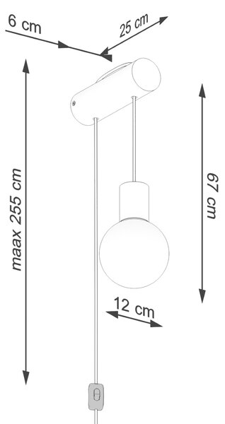 Sollux Lighting Nástěnné svítidlo NIBMI G9 s vypínačem