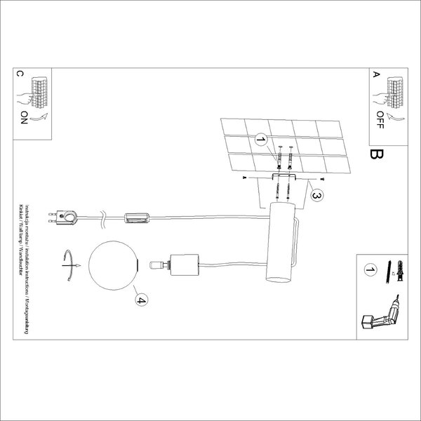 Sollux Lighting Nástěnné svítidlo NIBMI G9 s vypínačem