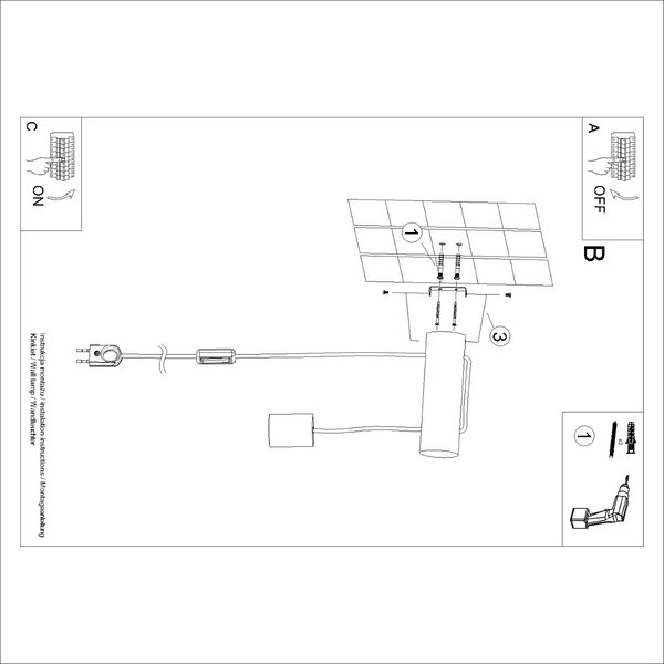 Sollux Lighting Nástěnné svítidlo NIMBI E27 s vypínačem