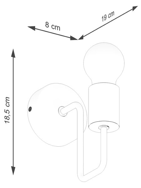 Sollux Lighting Nástěnné svítidlo TIMBO černé