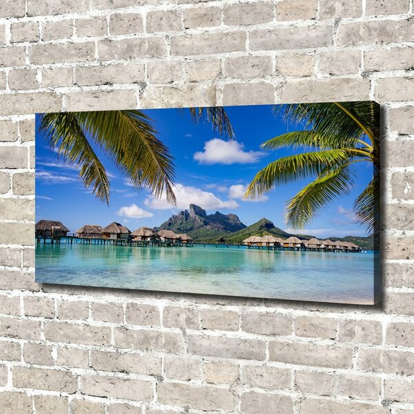Foto obraz canvas Palmy na Bora Bora oc-90274909
