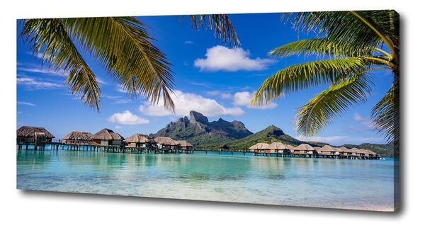 Foto obraz canvas Palmy na Bora Bora oc-90274909
