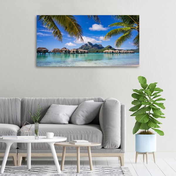 Foto obraz canvas Palmy na Bora Bora oc-90274909