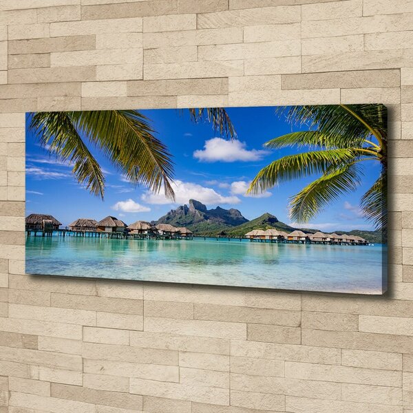 Foto obraz canvas Palmy na Bora Bora oc-90274909