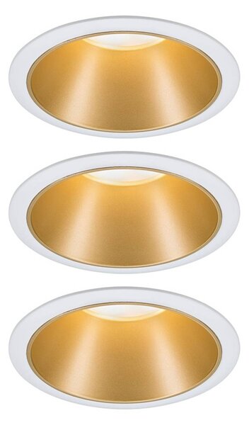 Paulmann Cole LED spotlight, zlatobílý, 3ks