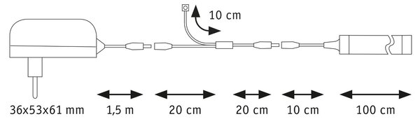 P 79566 SimpLED LED Strip Delta kompletní sada 1m s krytím 4,5W 660lm/m 3000K - PAULMANN