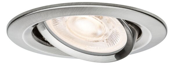 P 92325 LED vestavné svítidlo 3-krokové-stmívatelné Nova GU10 Flat výklopné 4,9W 230V stmívatelné 2700K kov kartáčovaný - PAULMANN
