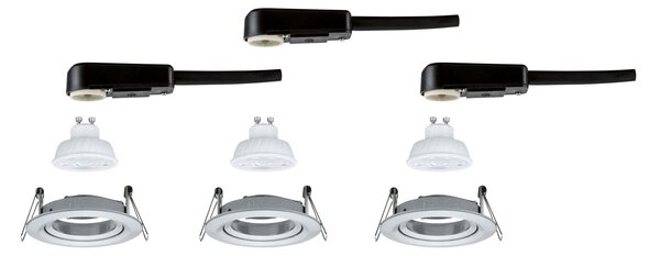 P 92273 LED vestavné svítidlo Nova GU10 Flat výklopné 3x4,9W 230V 2700K hliník broušený - PAULMANN