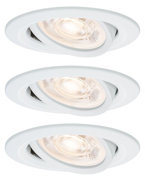 P 92271 LED vestavné svítidlo Nova GU10 Flat výklopné 3x4,9W 230V 2700K bílá mat - PAULMANN