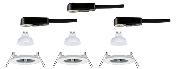 P 92337 LED vestavné svítidlo Nova GU10 Flat nevýklopné IP44 3x4,9W 230V 4000K bílá mat - PAULMANN