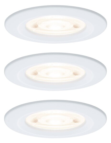 P 92278 LED vestavné svítidlo Nova GU10 Flat nevýklopné IP44 3x4,9W 230V 2700K bílá mat - PAULMANN