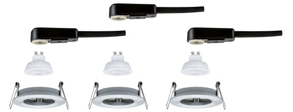 P 92309 LED vestavné svítidlo Nova GU10 Flat nevýklopné IP44 3x4,9W 230V 2700K hliník broušený - PAULMANN