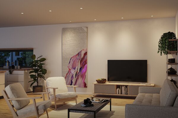 P 92324 LED vestavné svítidlo 3-krokové-stmívatelné Nova GU10 Flat výklopné 4,9W 230V stmívatelné 2700K bílá mat - PAULMANN