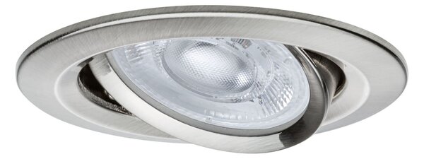 P 92325 LED vestavné svítidlo 3-krokové-stmívatelné Nova GU10 Flat výklopné 4,9W 230V stmívatelné 2700K kov kartáčovaný - PAULMANN