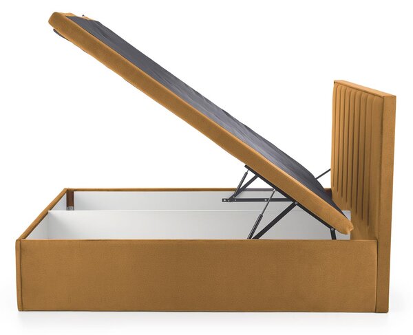 Boxspring postel 160 cm Asencion (hořčicová)
