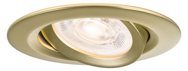 P 92419 LED vestavné svítidlo Nova Plus GU10 Flat IP65 93mm 3x4,9W 230V stmívatelné 2700K zlatá mat - PAULMANN