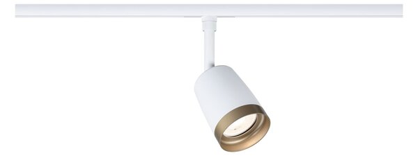 P 93136 URail lištový spot Cover spot GU10 max. 10W 230V bílá/zlatá mat - PAULMANN