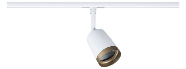 P 93136 URail lištový spot Cover spot GU10 max. 10W 230V bílá/zlatá mat - PAULMANN