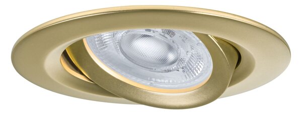 P 92419 LED vestavné svítidlo Nova Plus GU10 Flat IP65 93mm 3x4,9W 230V stmívatelné 2700K zlatá mat - PAULMANN