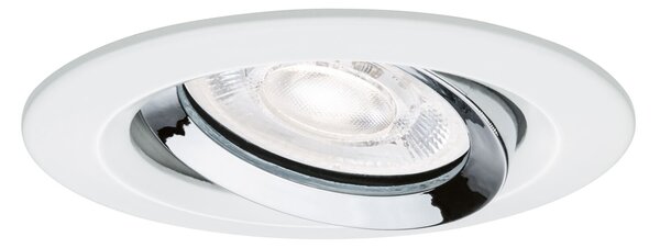 P 92422 LED vestavné svítidlo Nova Plus GU10 Flat IP65 93mm 4,9W 230V stmívatelné 4000K bílá mat/chrom - PAULMANN