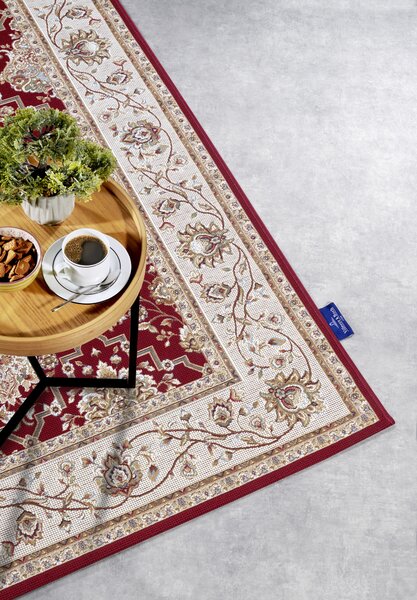 Villeroy & Boch, Kusový koberec Villeroy & Boch 106057 Red, Cream – na ven i na doma, 160x235, červená, chodba / předsíň