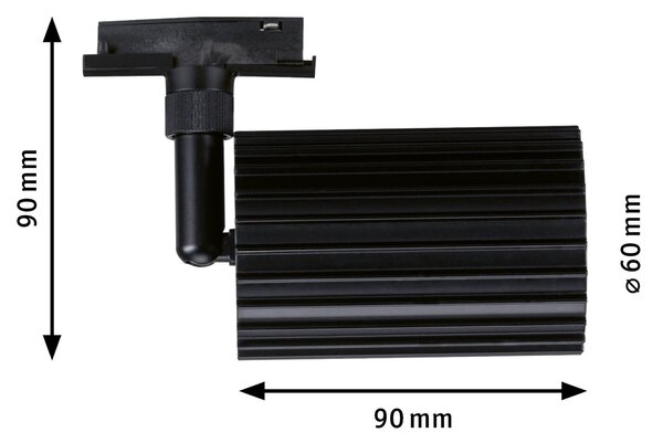 P 93148 URail lištový spot Lirena GU10 max. 10W 230V černá mat - PAULMANN