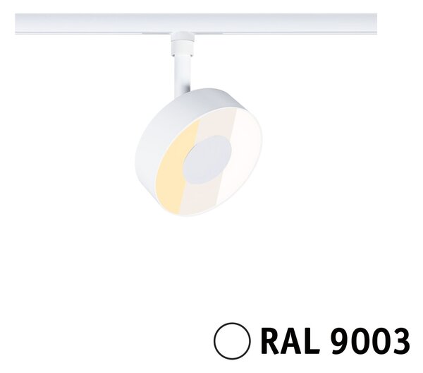P 93153 URail lištový spot 3-krokové-stmívatelné Circle 5W 2700 - 4000K stmívatelné 230V bílá - PAULMANN