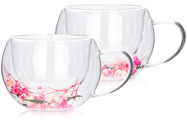 4Home Termo sklenice na cappuccino Blossom Hot&Cool, 270 ml, 2 ks