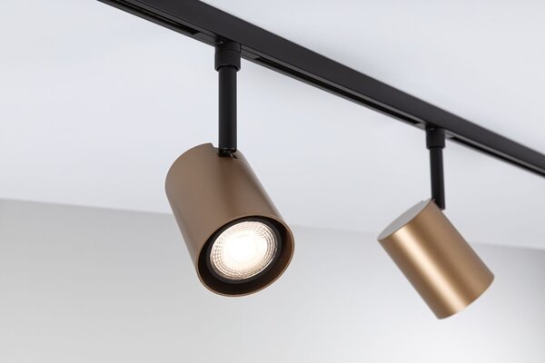 P 94917 URail lištový spot Luxe GU10 max. 10W 230V zlatá mat/černá mat - PAULMANN