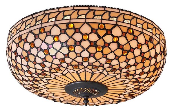 Endon 64276 - Stropní svítidlo Tiffany MILLE FEUX 2xE27/60W/230V pr. 45 cm