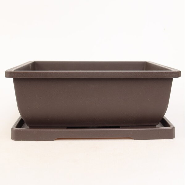 E-bonsai Bonsai miska+podmiska plast MP-2 - 21,5 x 15,5 x 8 cm