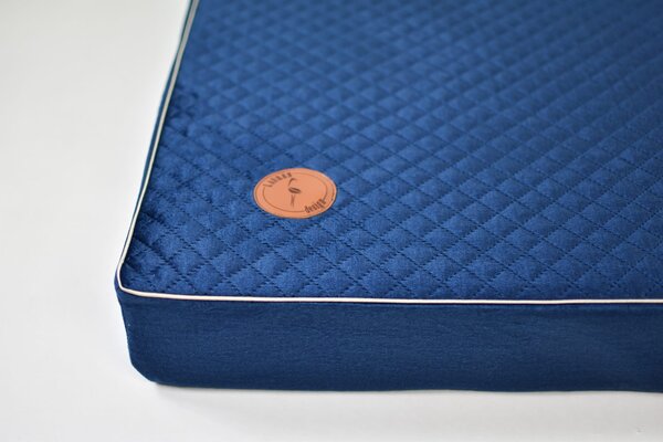 Lauren Design Ortopedická matrace pro psy Hector, modrý velvet Velikost: XL - 100 x 80 cm