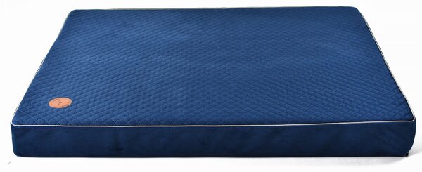 Lauren Design Ortopedická matrace pro psy Hector, modrý velvet Velikost: XL - 100 x 80 cm