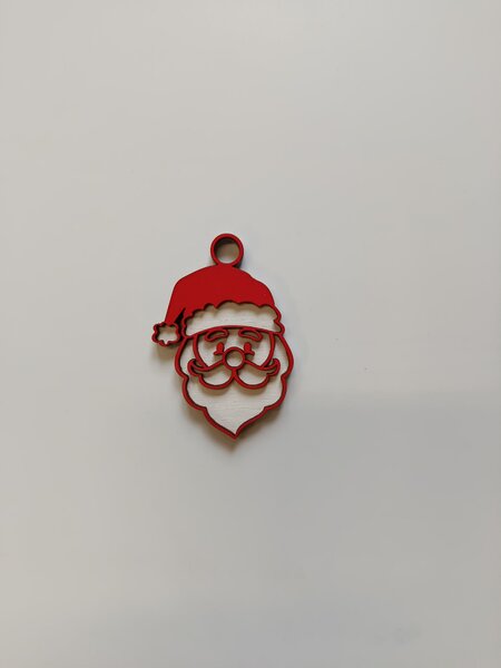Z rodinné dílny Dřevěná vánoční ozdoba Santa Claus – svítí ve tmě | Ruční výroba Provedení: Nesvítící