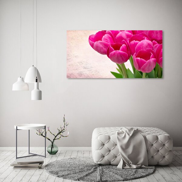 Foto-obraz fotografie na skle Růžové tulipány osh-90952565