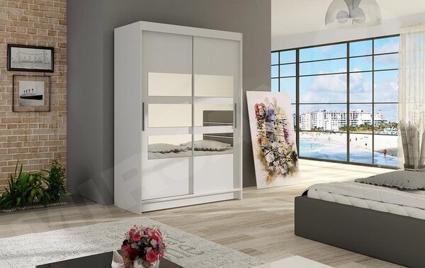 Skříň s posuvnými dveřmi Ada V, Barva: černá, Osvětlení: bez osvětlení Mirjan24 5902928923674