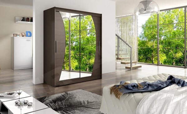 Skříň s posuvnými dveřmi Presto X, Barva: bílá, Osvětlení: bez osvětlení 5902928088359