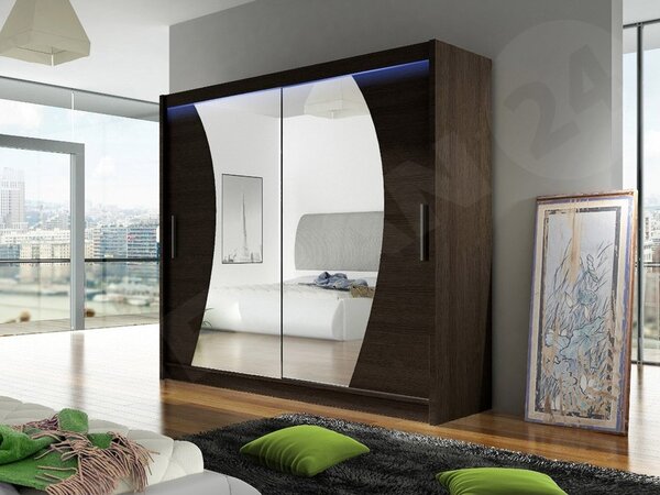 Skříň London IX, Barva: černá 5902928050776