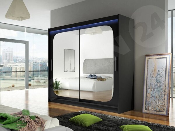 Skříň London VIII, Barva: černá 5902928088427