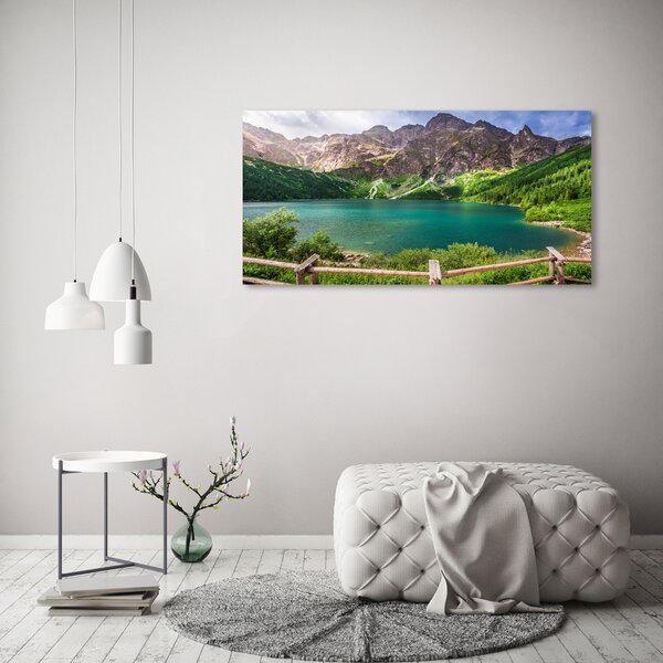 Moderní skleněný obraz z fotografie Mořské oko Tatry osh-91165160